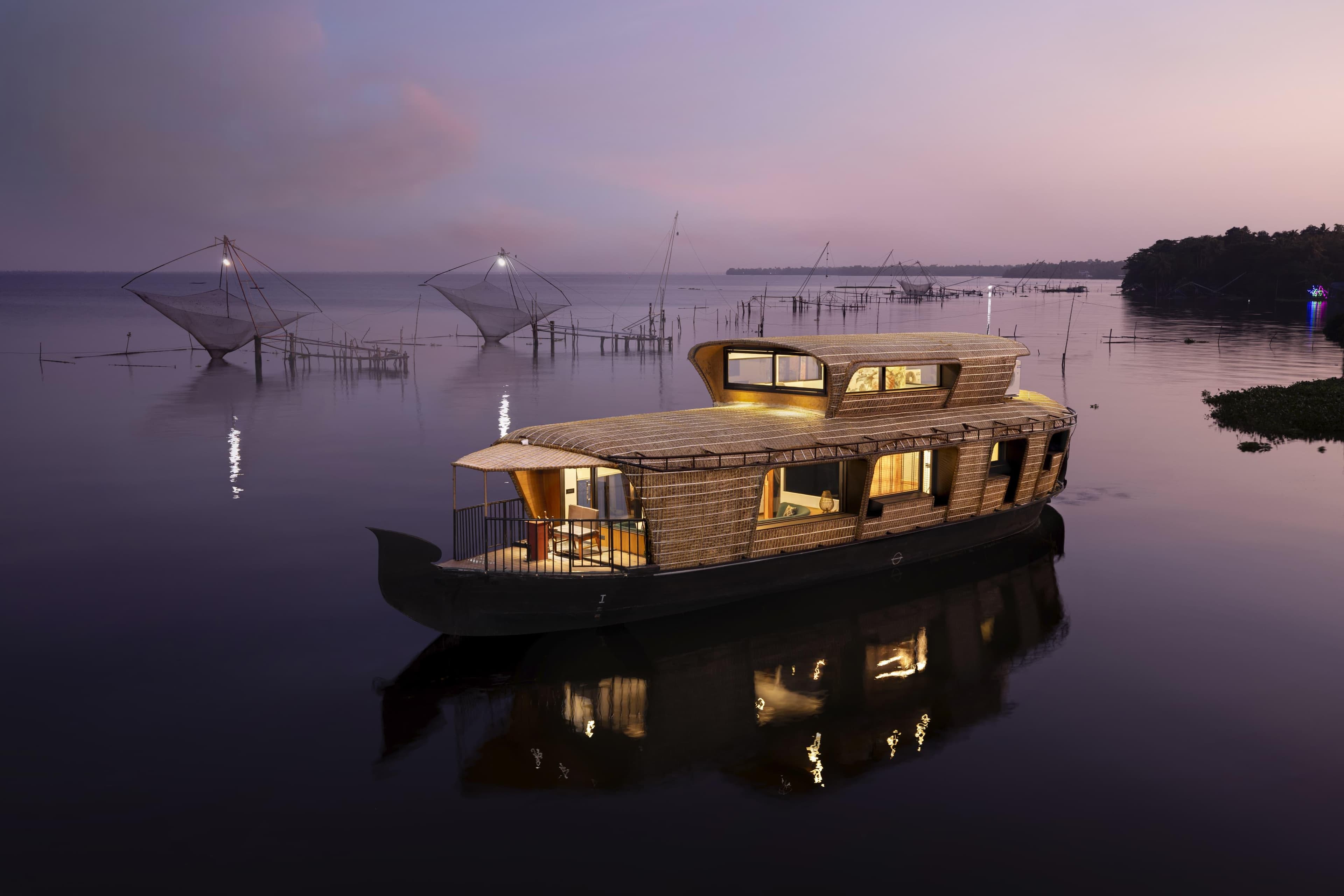 Exterior view of the houseboat